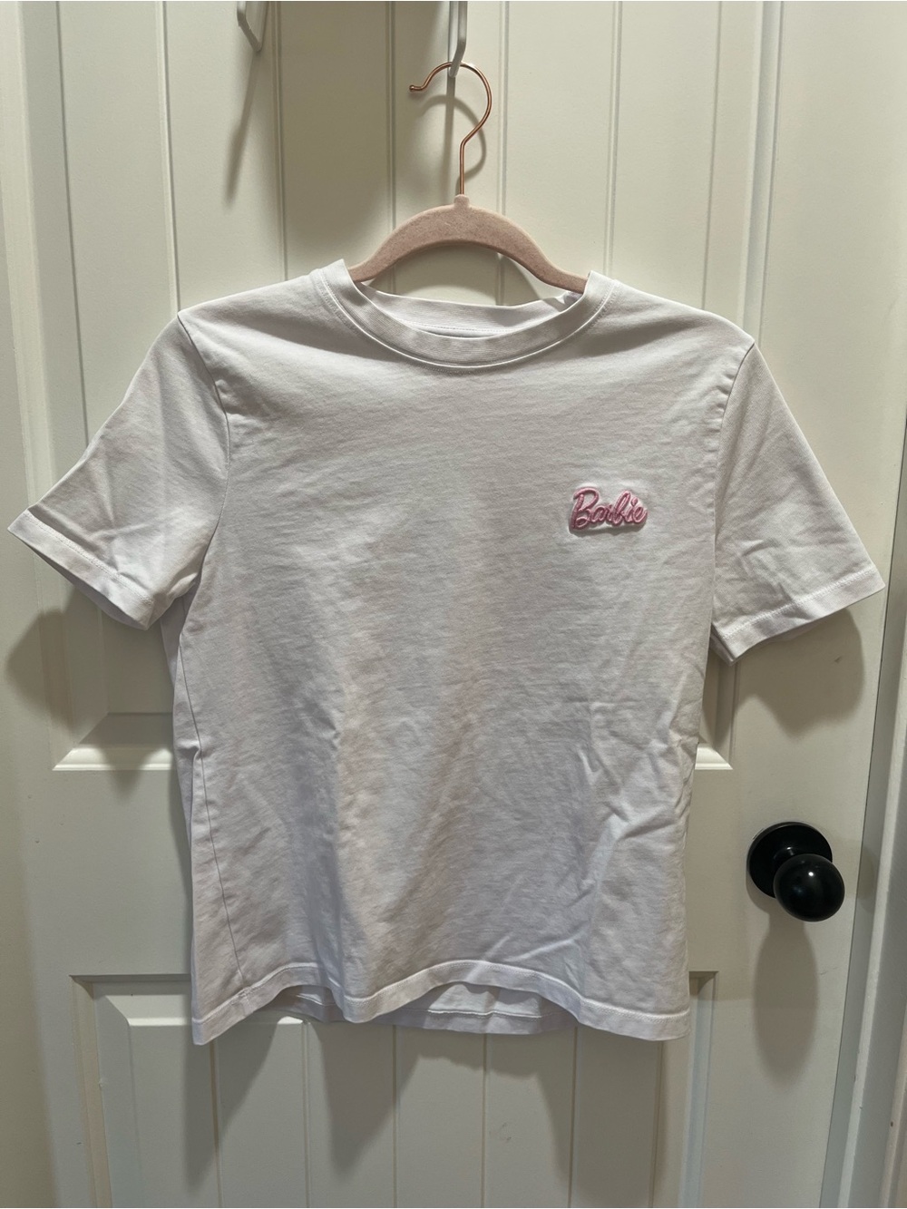 Zara Women's Barbie Embroidered Casual T-Shirt - L - Slim Fit, Kidcore